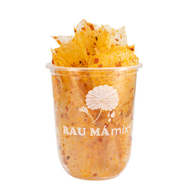 rau má mix, bánh tráng mix khô bò