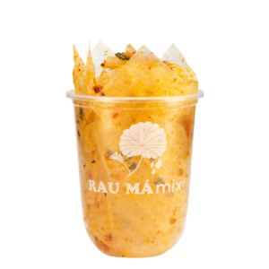 rau má mix, bánh tráng mix khô gà lá chanh