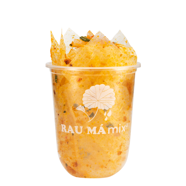 rau má mix, bánh tráng mix khô gà lá chanh