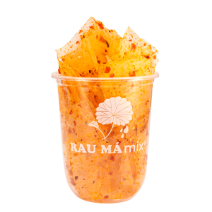 rau má mix, bánh tráng mix sa tế tôm