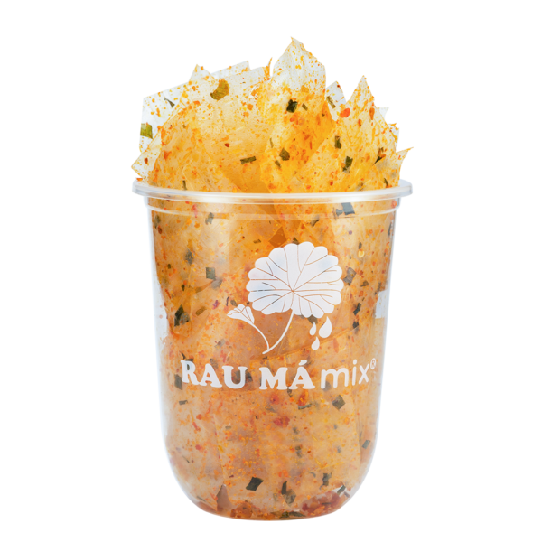 rau má mix, bánh tráng mix tôm hành
